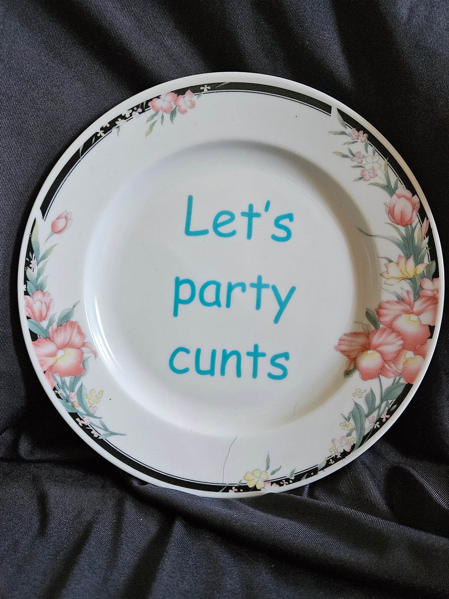 Let's party cunts Plate