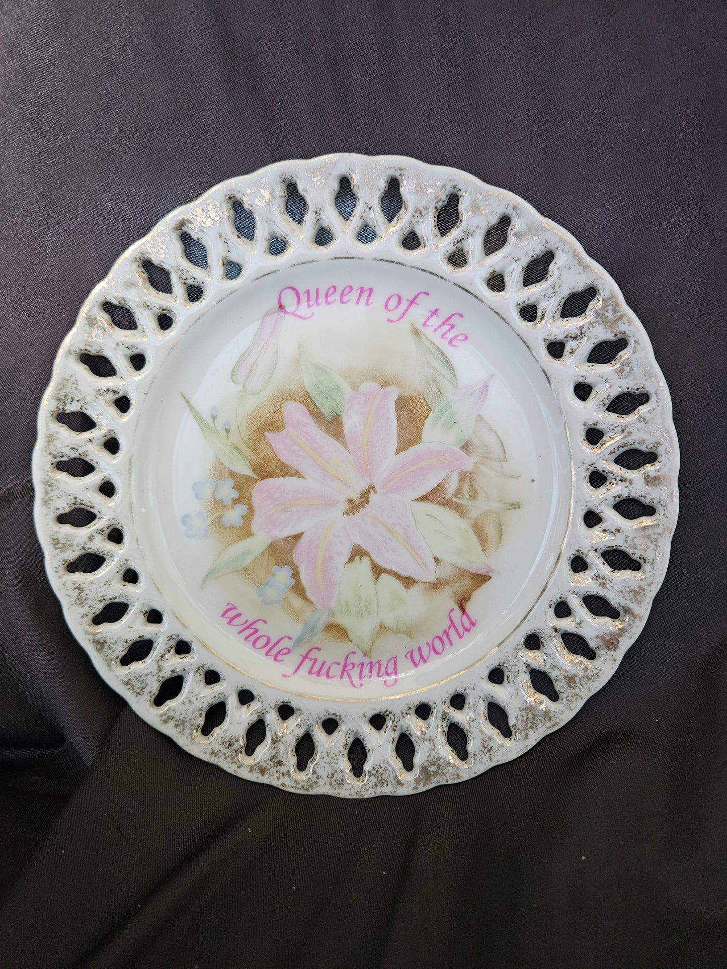 Queen of the whole fucking world Plate