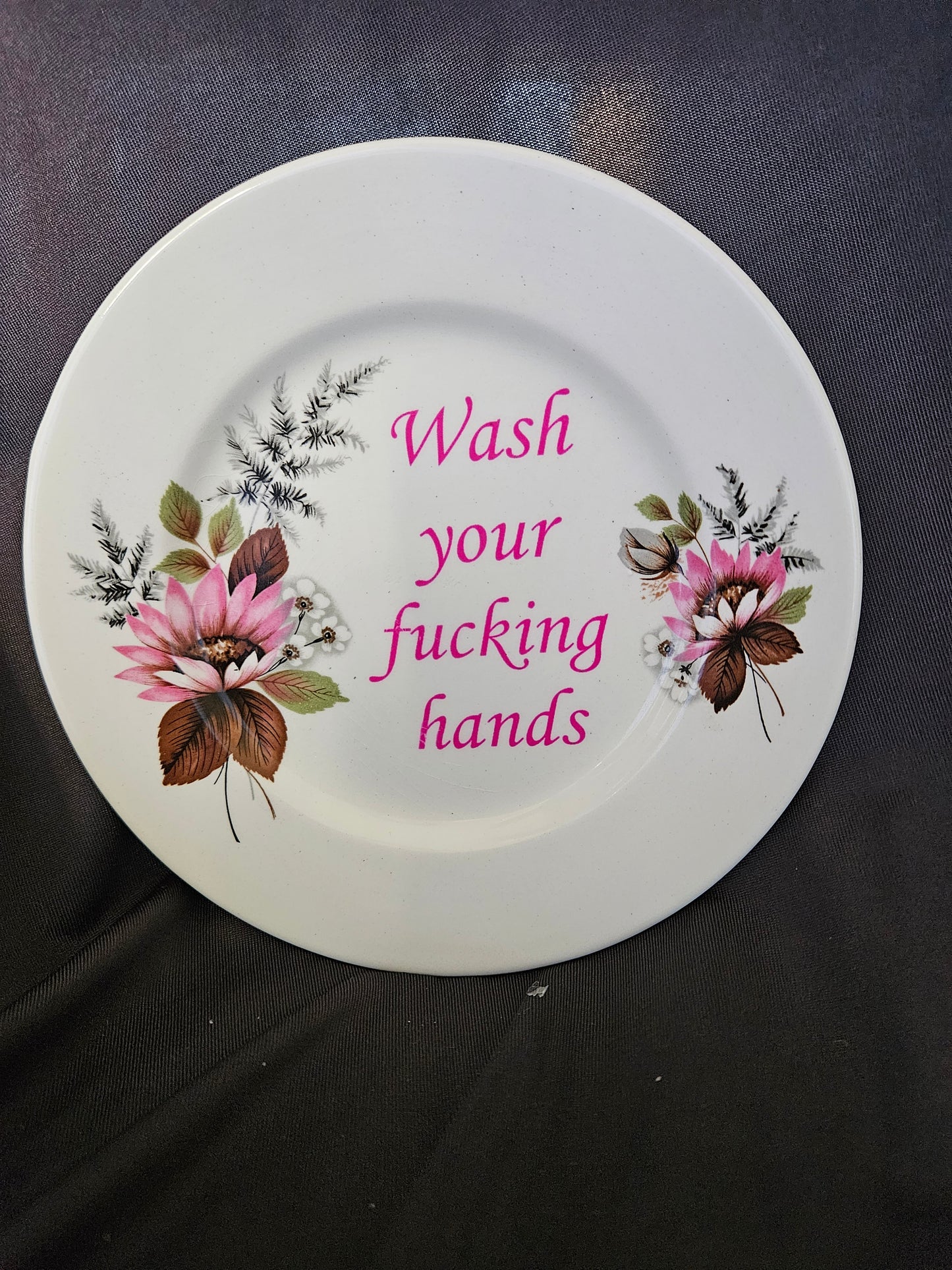 Wash your fucking hands Plate
