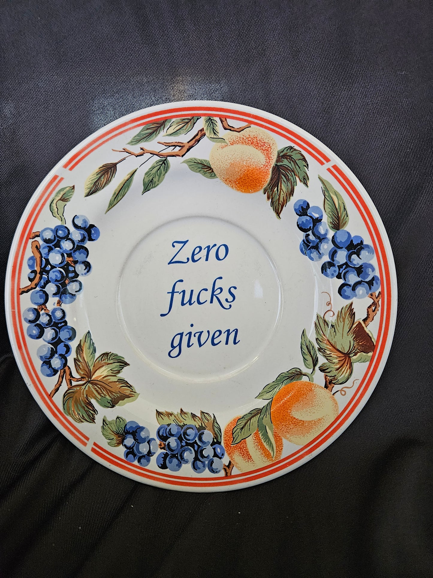 Zero fucks given Plate