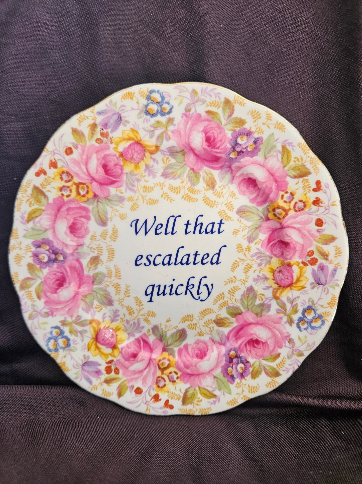Well that escalated quickly Plate