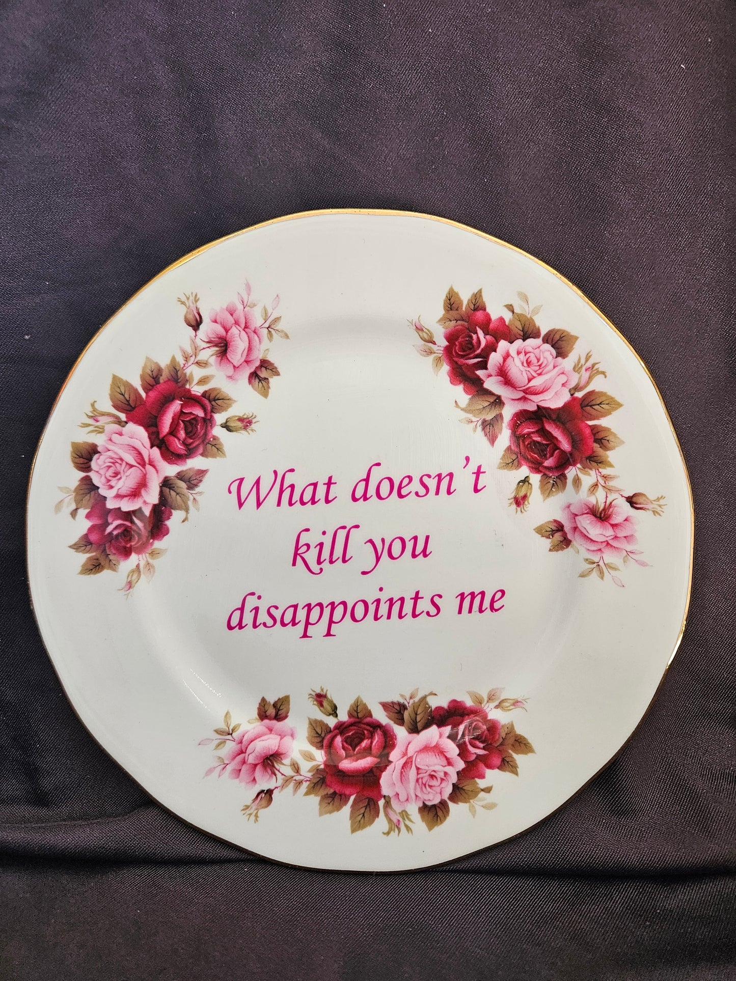 What doesn't kill you disappoints me Plate