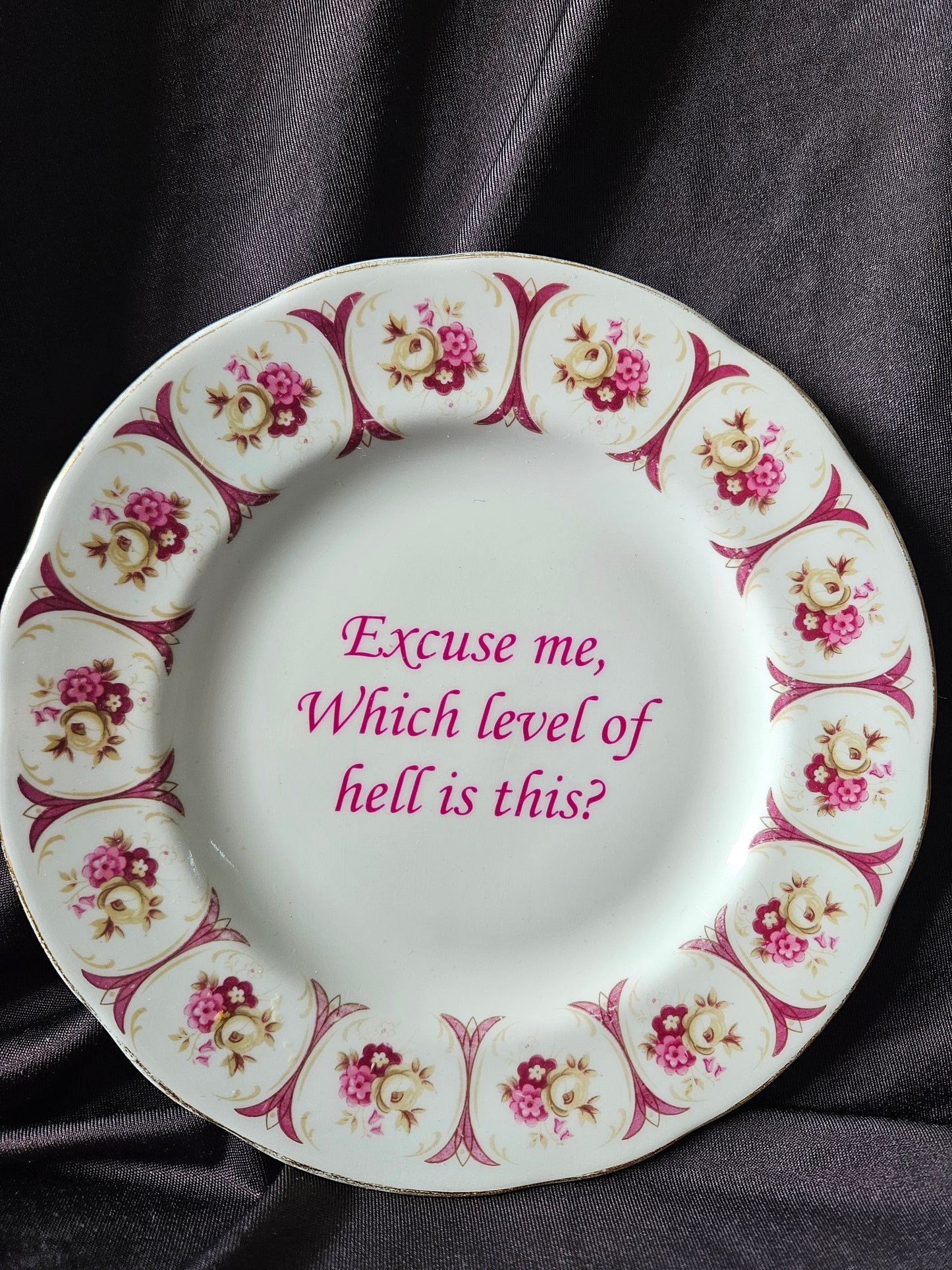 Excuse me, Which level of hell is this? Plate