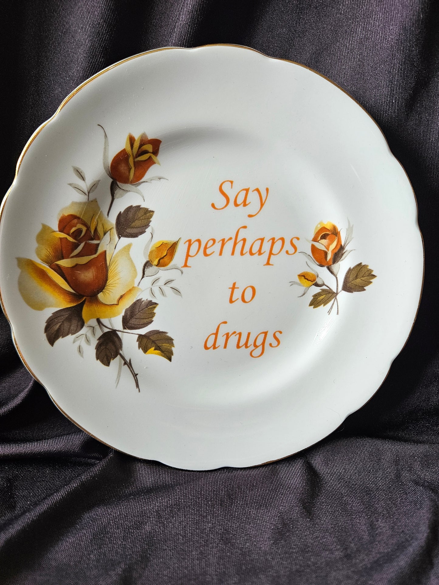 Say perhaps to drugs Plate
