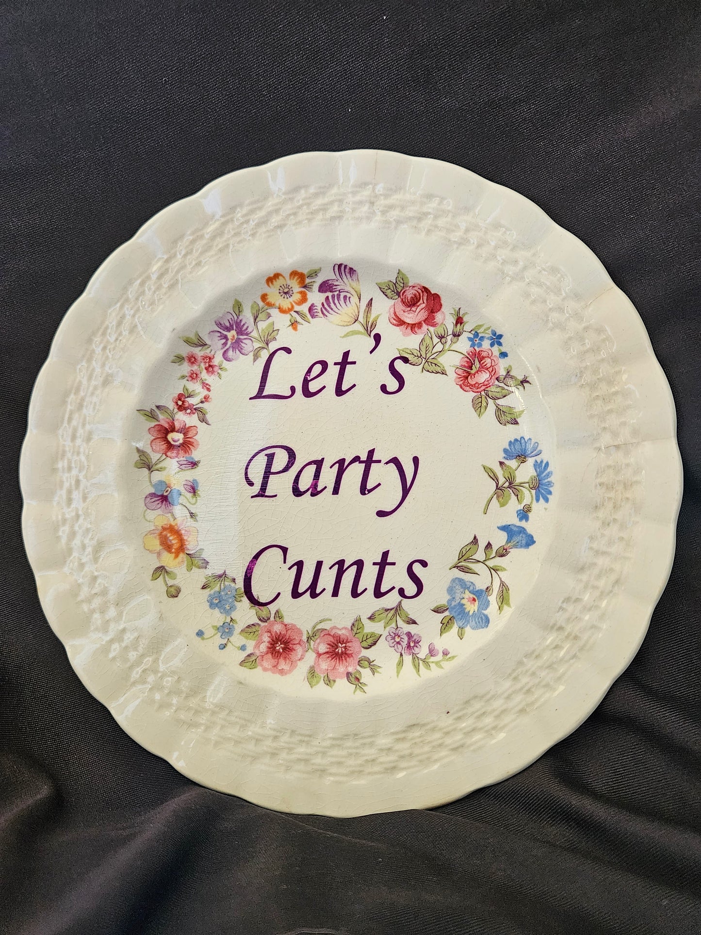 Let's party cunts Plate