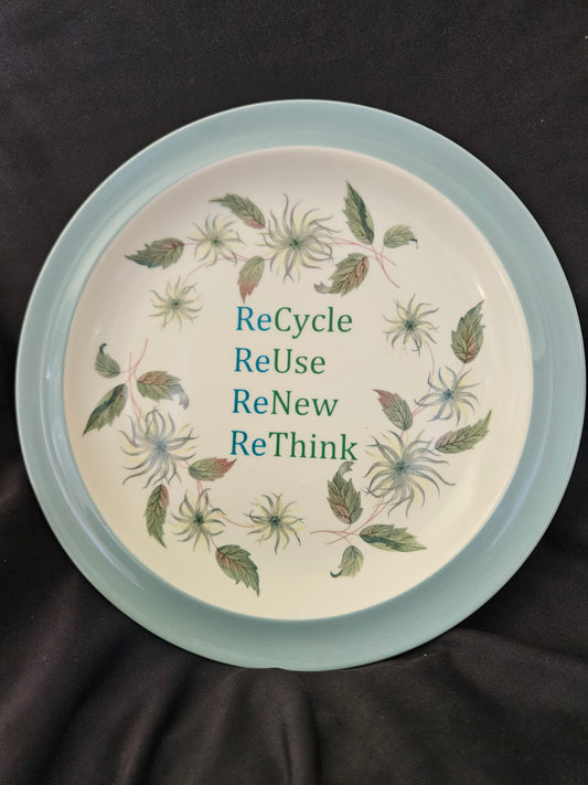 Recycle, Reuse, Renew, Rethink Plate