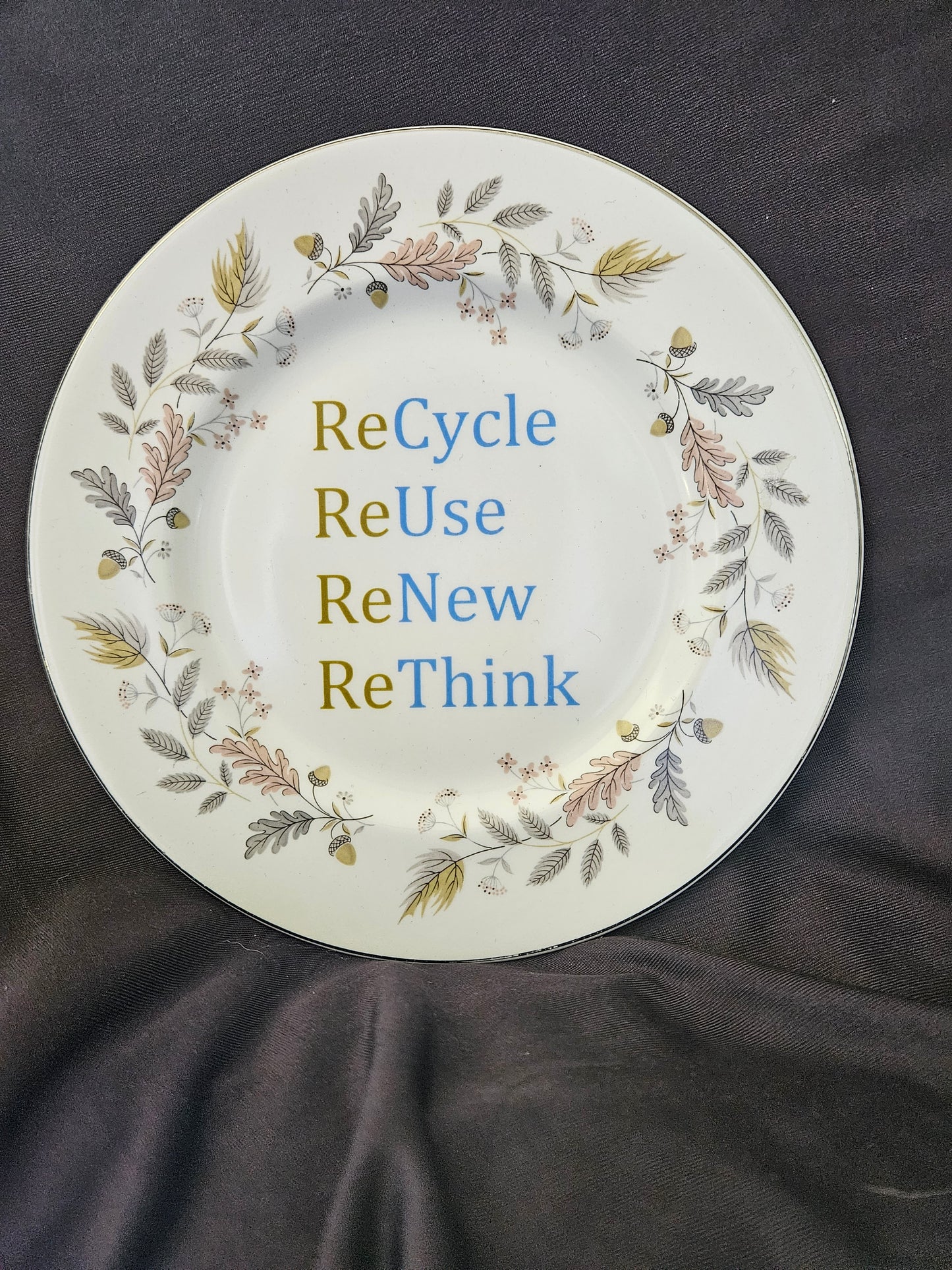 Recycle, Reuse, Renew, Rethink Plate