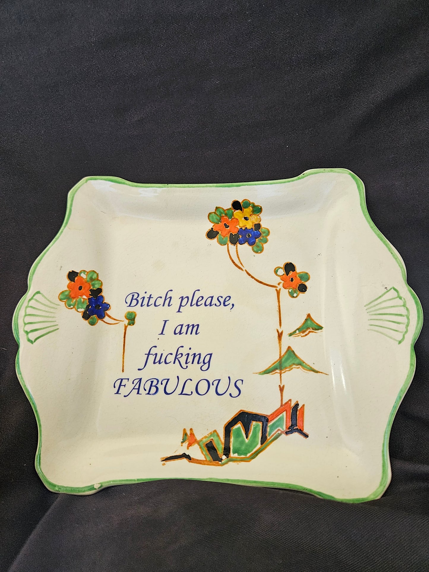 Bitch please I am fucking fabulous Plate