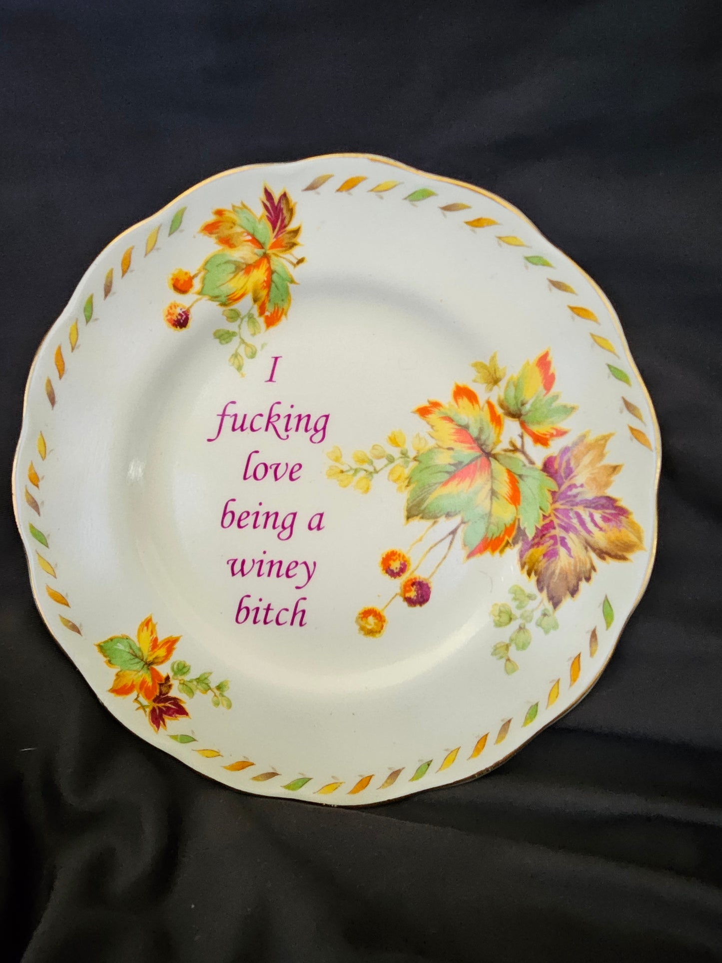 I fucking love being a winey bitch Plate