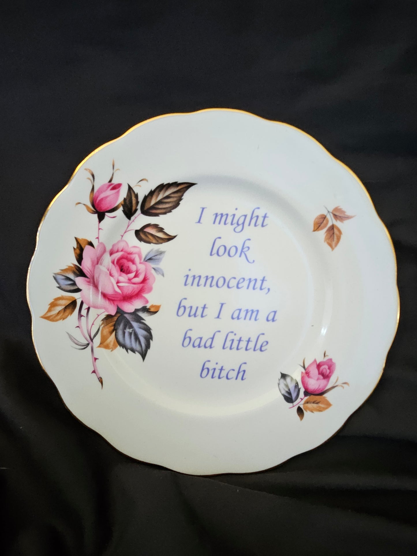 I might look innocent, but I'm a bad little bitch Plate