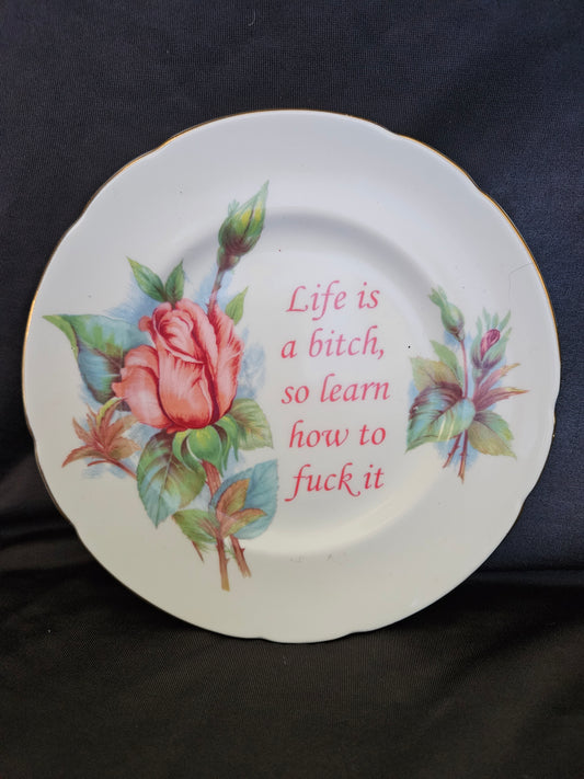 Life is a bitch, so learn how to fuck it Plate