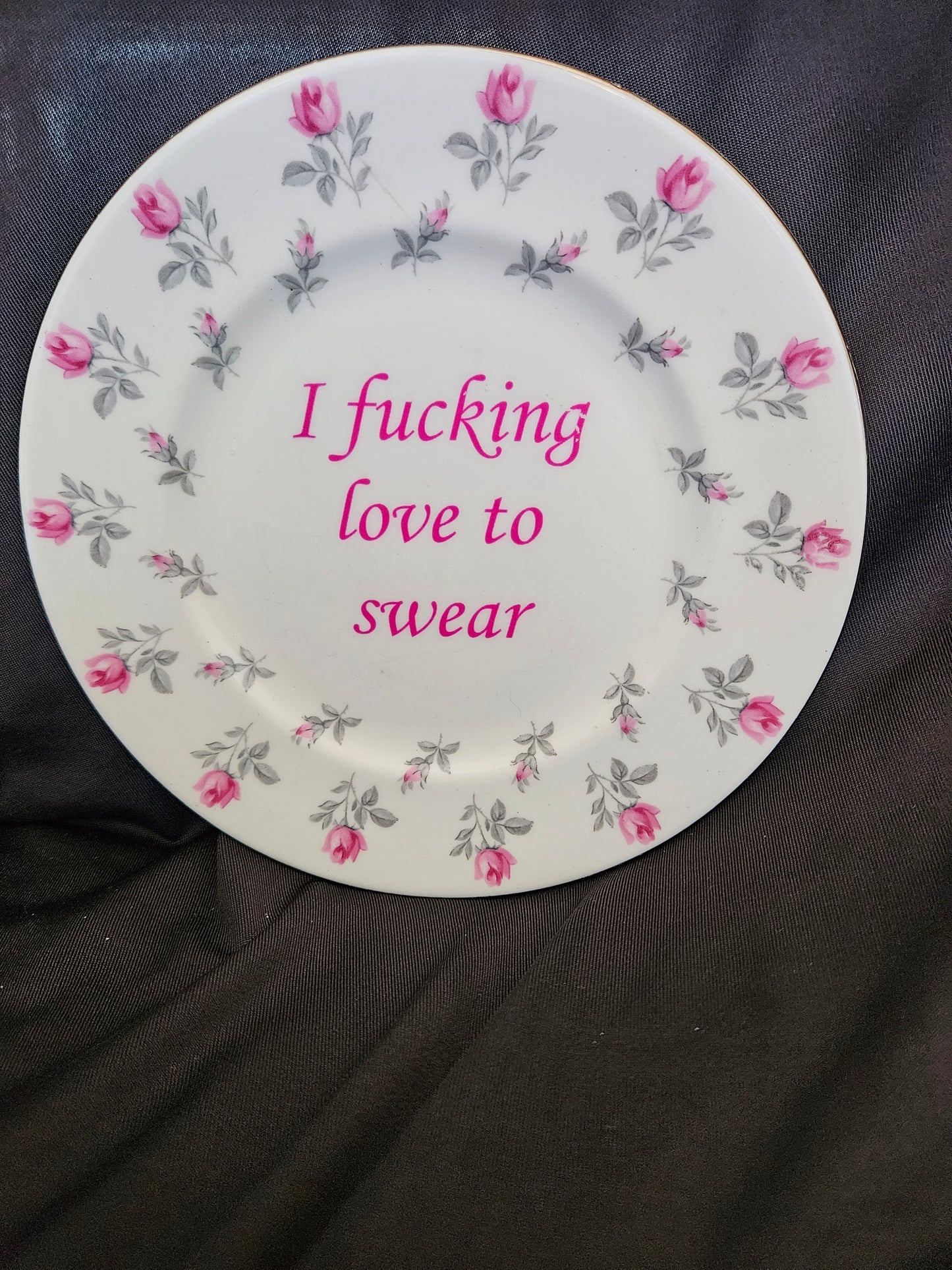 I fucking love to swear Plate