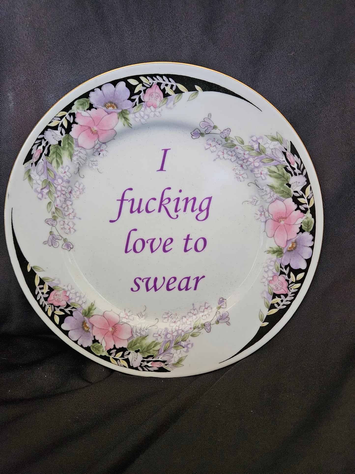 I fucking love to swear Plate