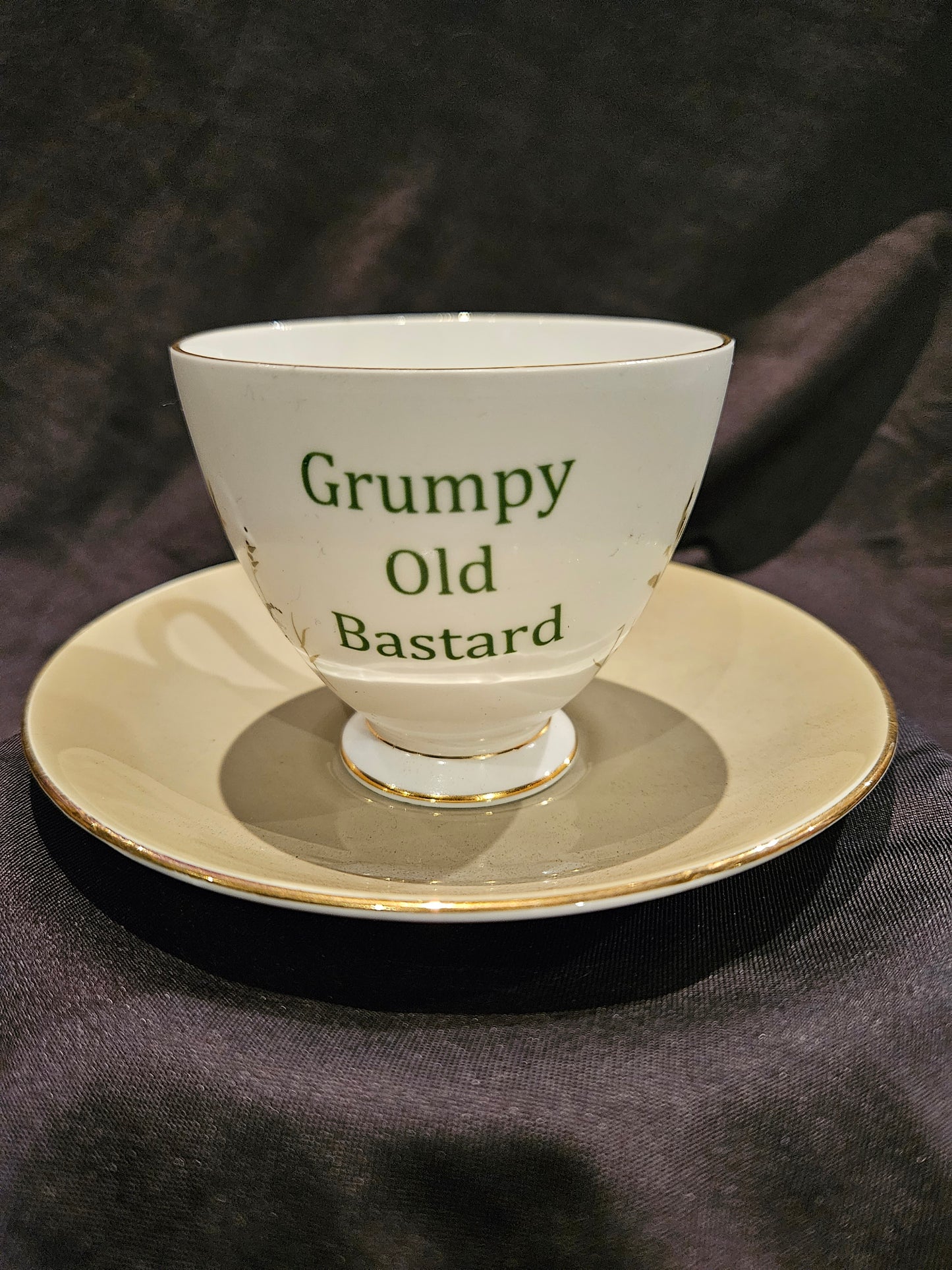 Grumpy Old Bastard teacup and saucer