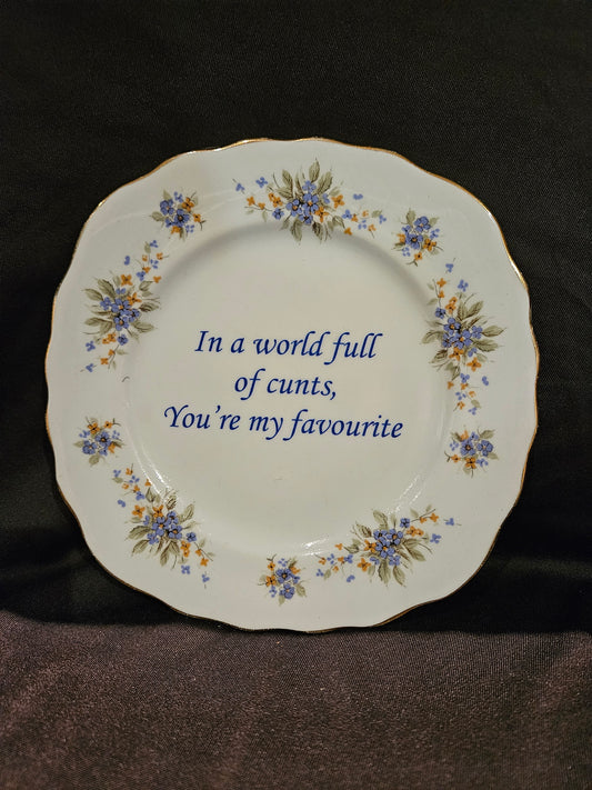 In a world full of cunts, you're my favourite Plate