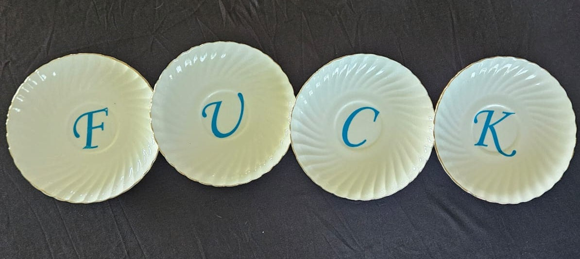 FUCK Saucer Set