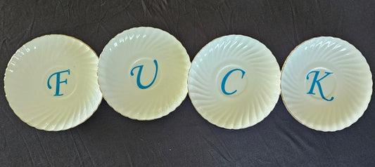 FUCK Saucer Set