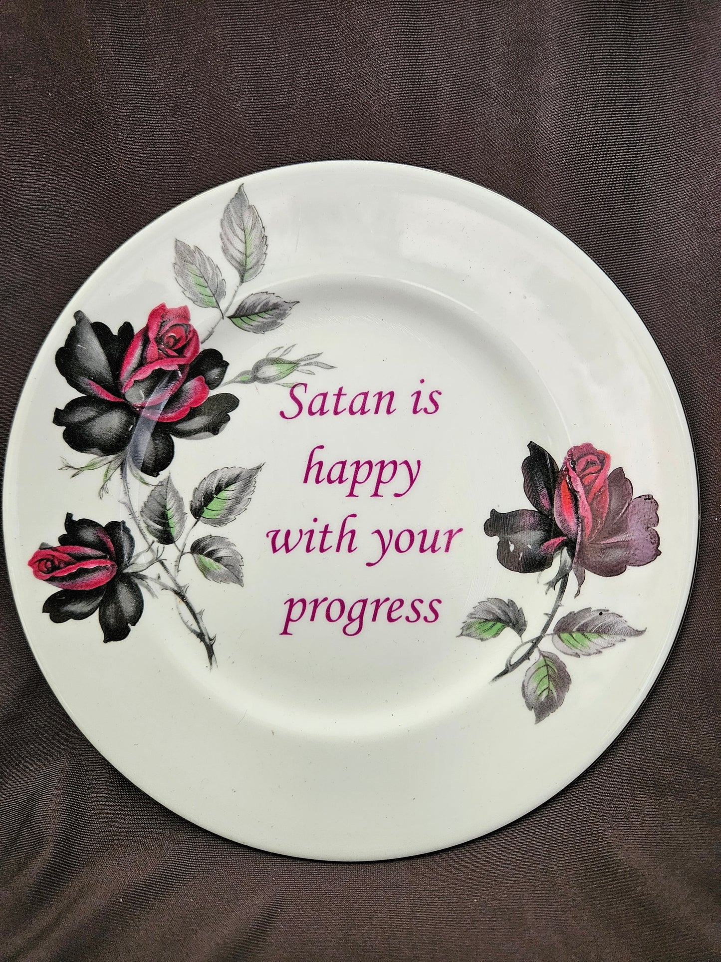 Satan is happy with your progress Plate