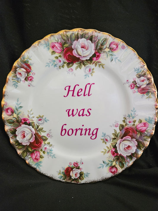Hell was boring Plate