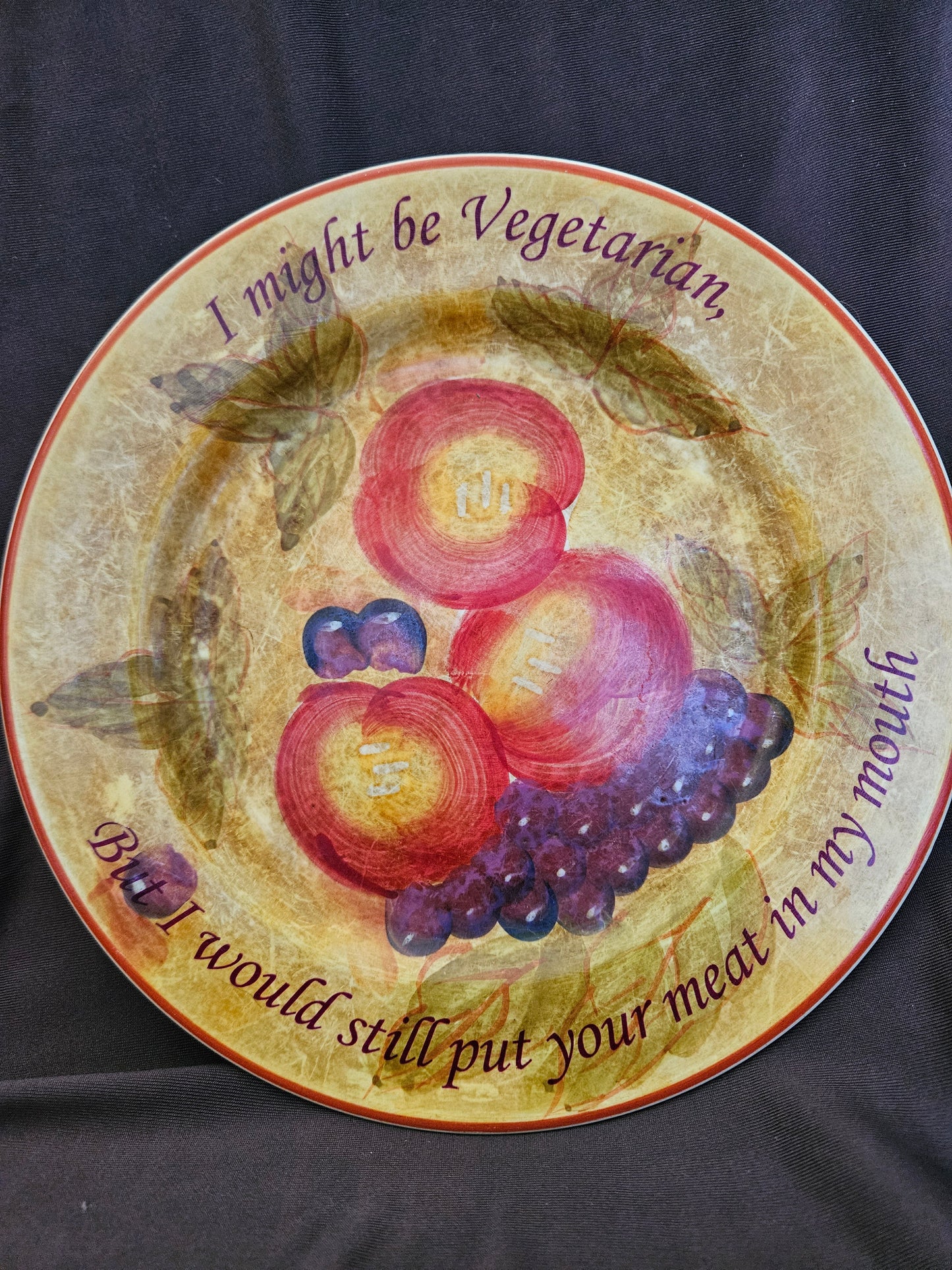 I might be Vegetarian, but I would still put your meat in my mouth Plate