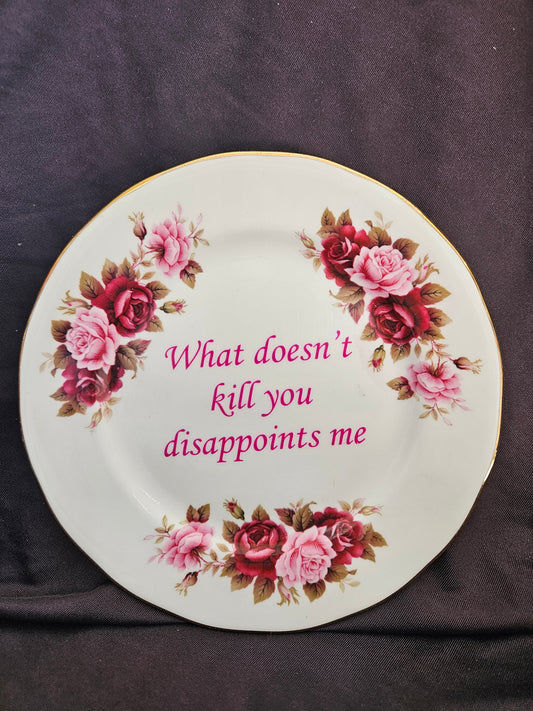 What doesn't kill you disappoints me Plate