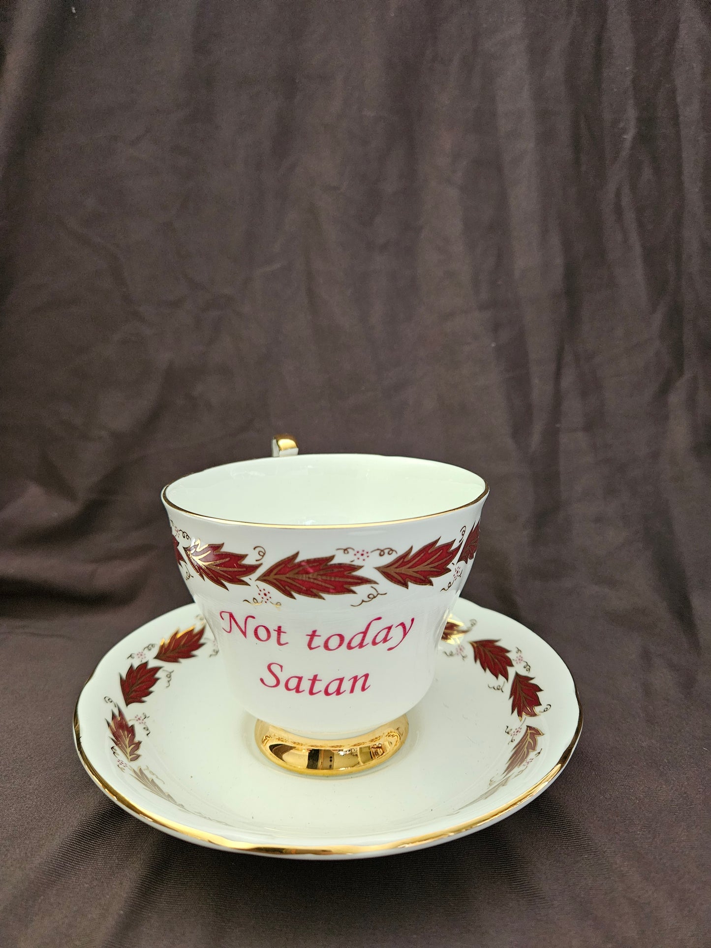 Not today Satan teacup and saucer