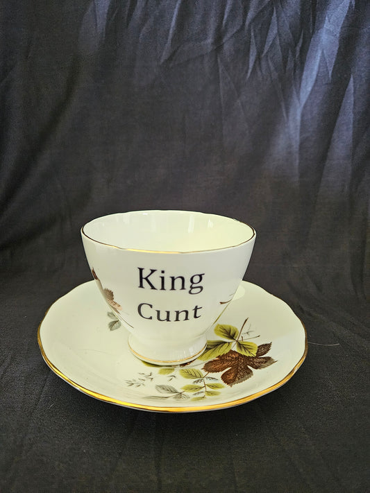 King Cunt teacup and saucer