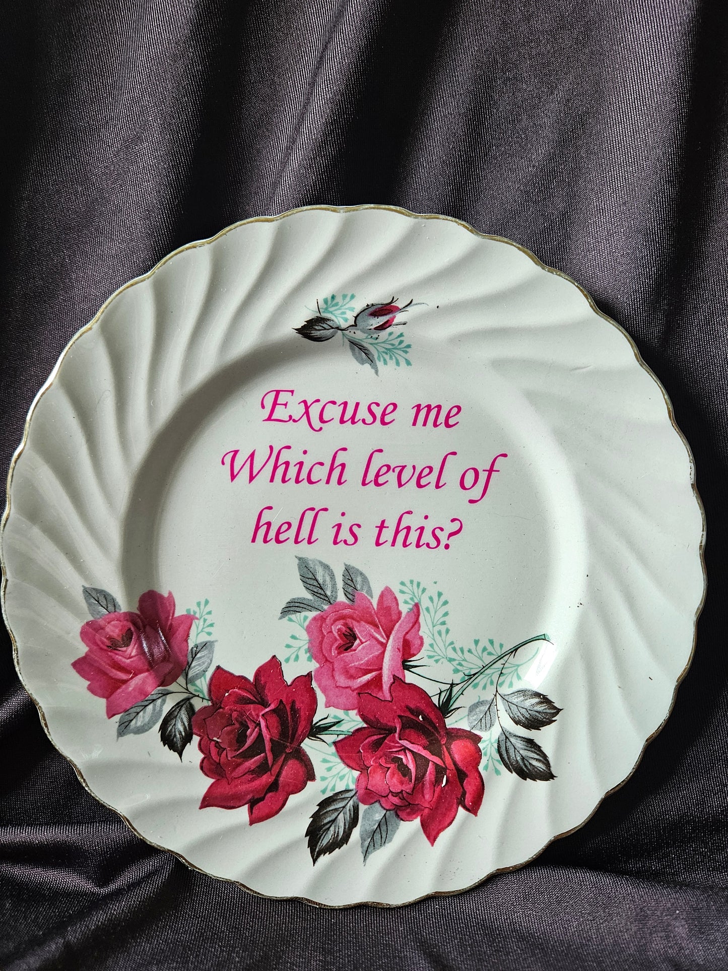 Excuse me, Which level of hell is this? Plate