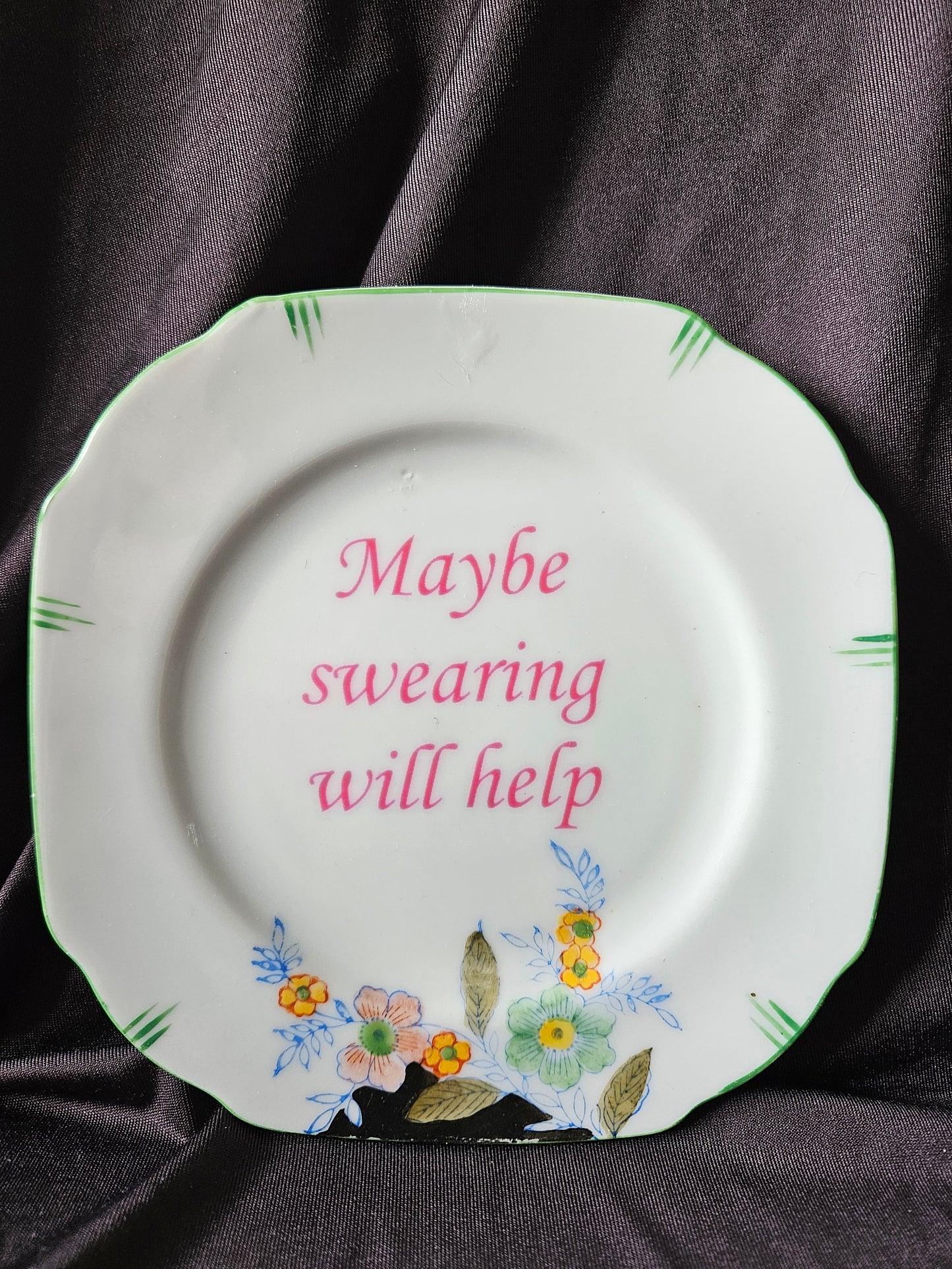 Maybe swearing will help Plate