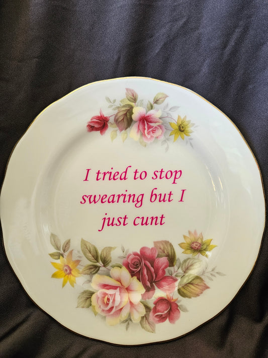 I tried to stop swearing but I just cunt Plate