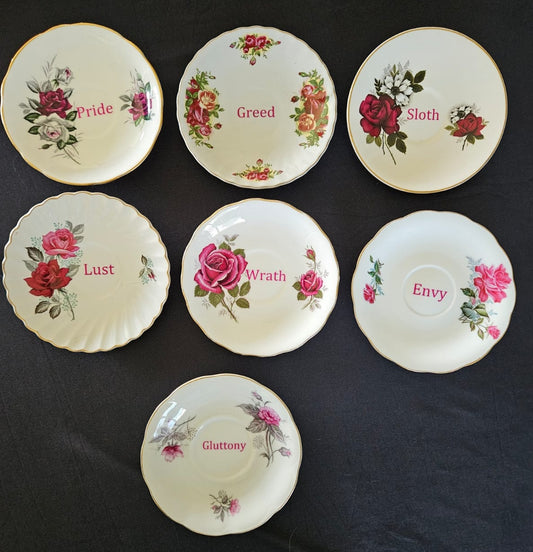 Seven Deadly Sins Saucer Set