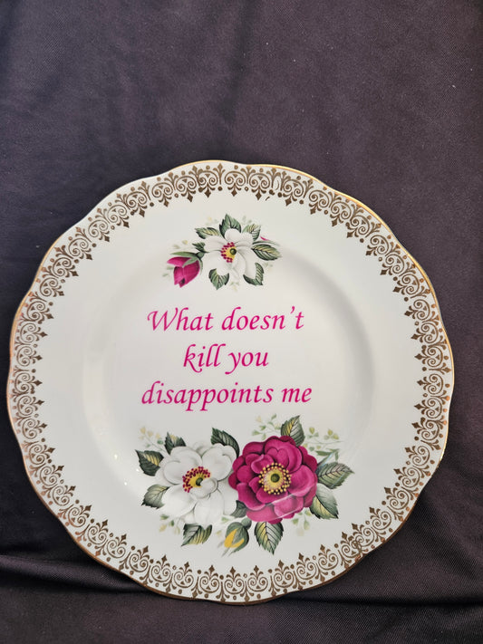What doesn't kill you disappoints me Plate