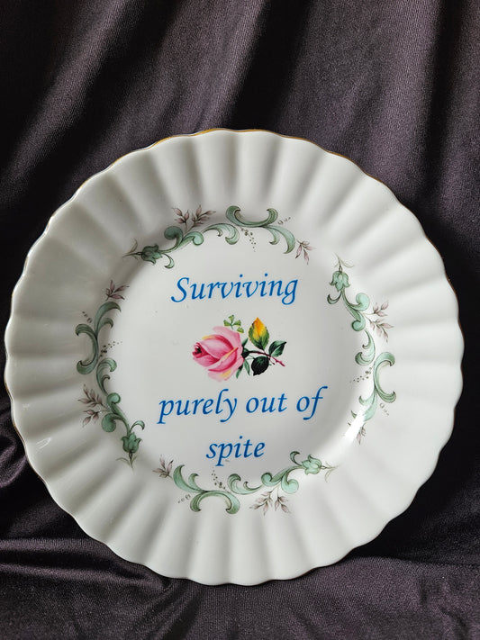 Surviving purely out of spite Plate